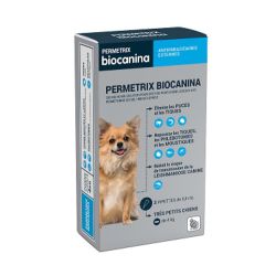 Biocanina Permetrix Tres Petits Chiens -4Kg 3 Pipettes