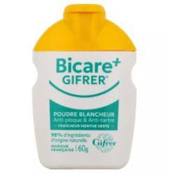 Bicare Gifrer Fraicheur Poudre Blancheur Anti-Plaque et Tartre Menthe Verte