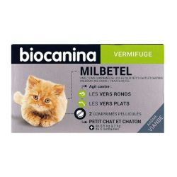 Biocanina Milbetel 4Mg/10Mg Petit chat 2 Comprimés
