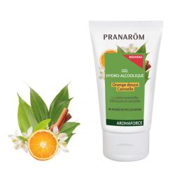 Pranarom Aromaforce Gel Hydro-alcoolique Orange douce/Cannelle 50mL