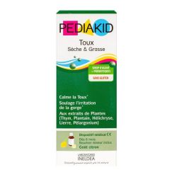 Pediakid Toux Sèche et Grasse Goût Citron Flacon de 125mL