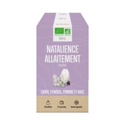 Natalience Allaitement Infusion Boîte 20 Sachets Carvi, Fenouil, Pomme et Anis