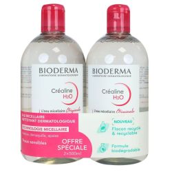 Bioderma Créaline H2O Lot 500 mL x2