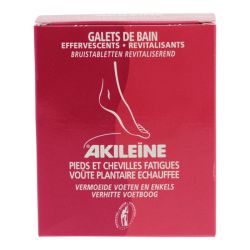 Akileine Galets de Bain Effervescents Revitalisants Pieds Fatigues Echauffés x6