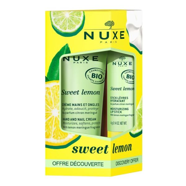Nuxe Sweet Lemon crème mains + stick lèvres