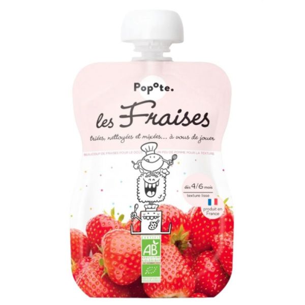 POPOTE GOURDE FRAISE BIO 120G