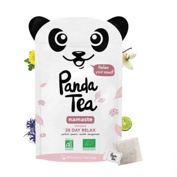 PANDA TEA NAMASTE 28 day relax jasmin vanille bergamotte
