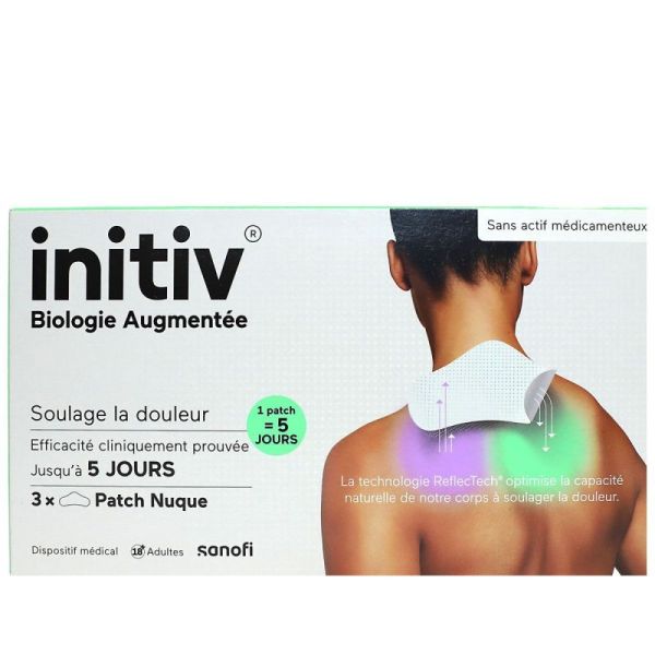 Initiv Patch  Anti-douleur Nuque  boite 3 patchs