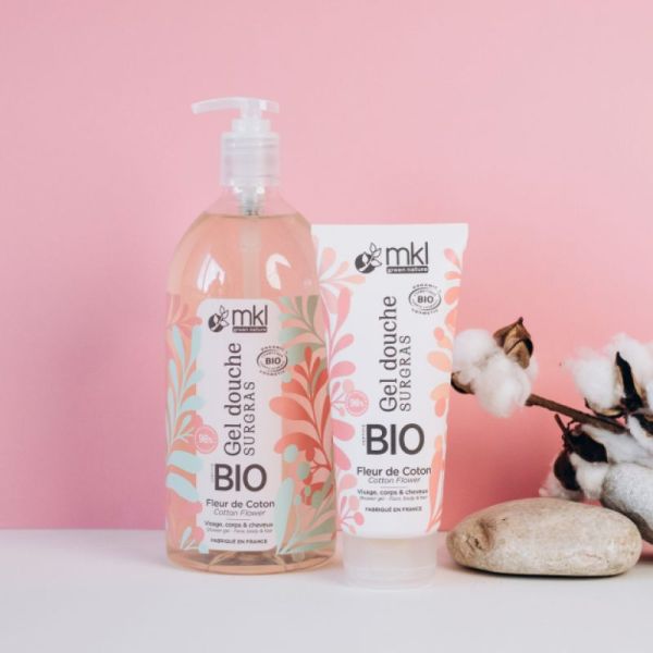 MKL Gel douche bio Fleur de coton 1L