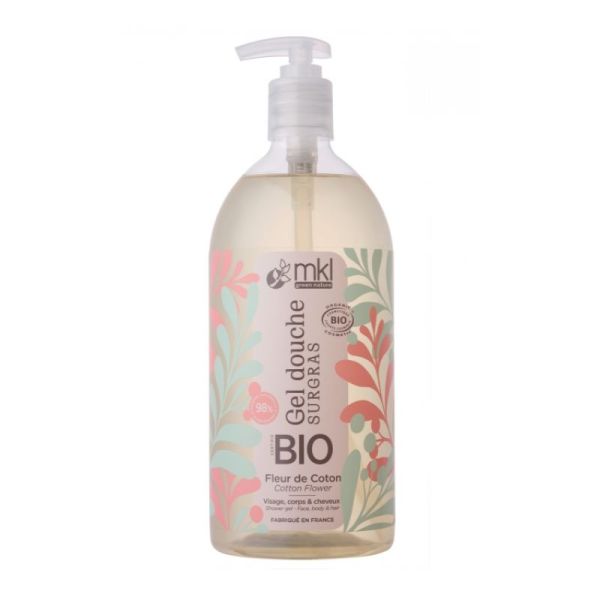 MKL Gel douche bio Fleur de coton 1L