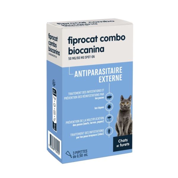 Biocanina Fiprocat Combo Chat Furet 3Pip