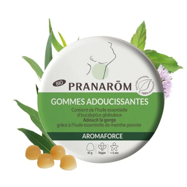 Pranarom Aromaforce Gommes Adoucissantes Eucalyptus et Menthe