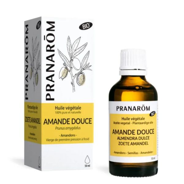 Pranarom Huile végétale Bio Amande Douce Fl/50