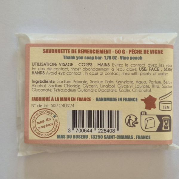 Mas du Roseau Savon merci pour ton sourire