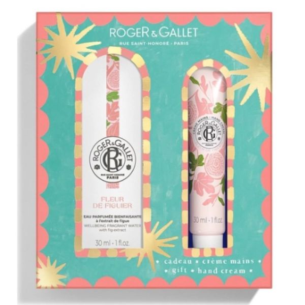Roger & Gallet Coffret Noël Crème Mains + Eau parfumée Fleur de Figuier