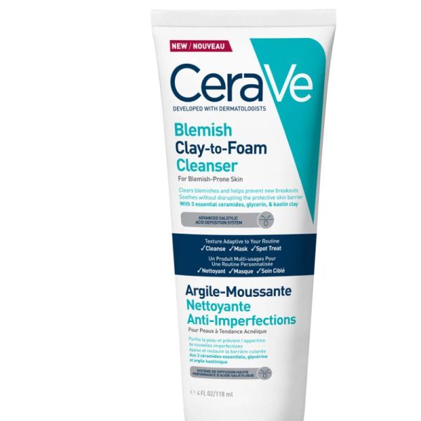 CeraVe Argile moussante nettoyante anti-imperfections