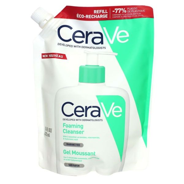 CeraVe Recharge gel moussant peaux normales à grasses