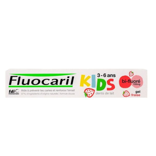 Fluocaril Gel Dent Kids 3/6 Fraise 50Ml