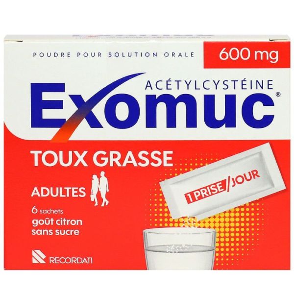 Exomuc 600Mg Pdr Oral Sach 6