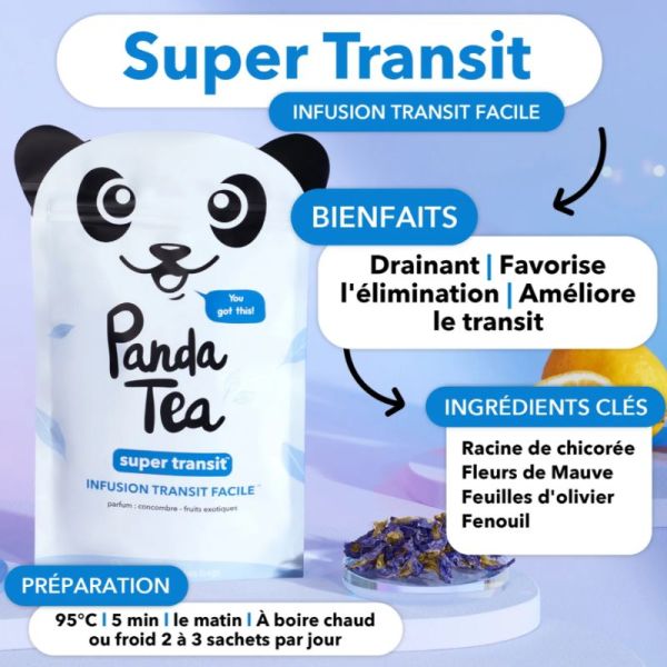 PANDA TEA SUPER TRANSIT Infusion transit facile concombre fruits exotiques