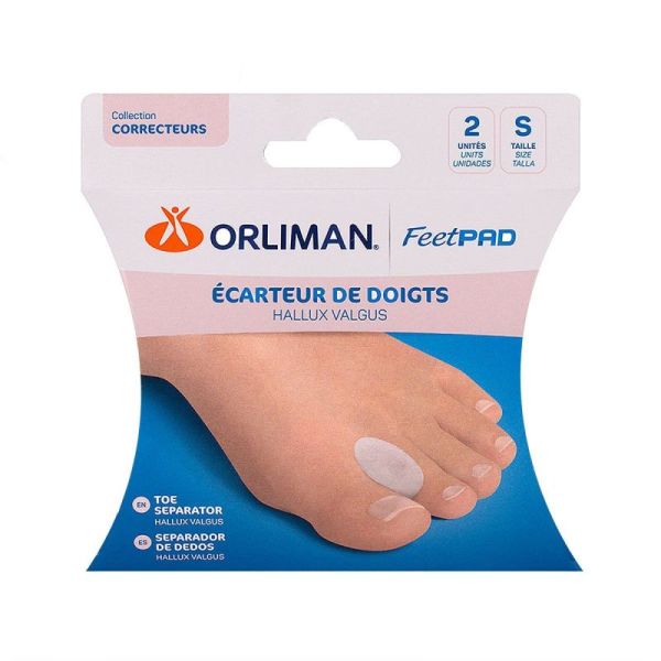 Orliman Feetpad Ecarteurs de Doigts Hallux Valgus x2