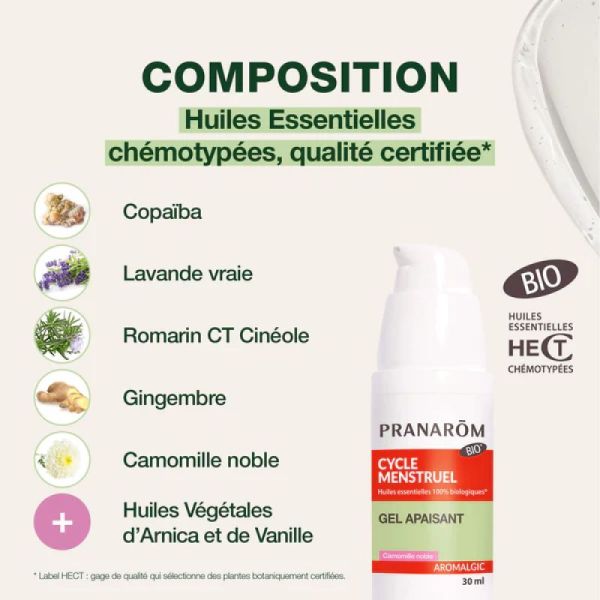 Pranarom Aromalgic Gel Apaisant Cyle Menstruel 30 mL