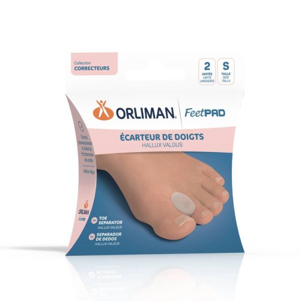 Orliman Feetpad Ecarteurs de Doigts Hallux Valgus x2