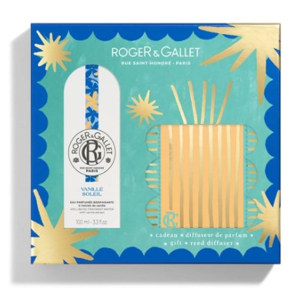 Roger & Gallet Coffret Noël Diffuseur + Eau Parfumée Vanille Soleil