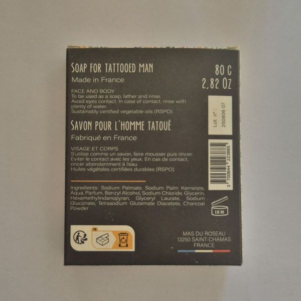 Mas Du Roseau savon homme tatoué