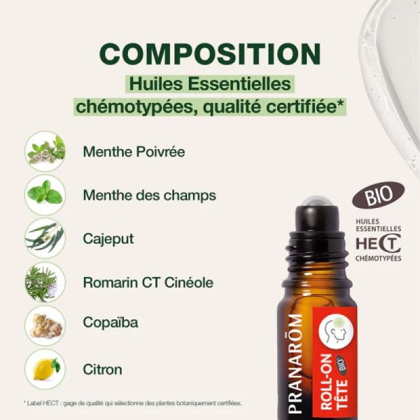 Pranarom Aromalgic Roller Maux de Tête 5 mL