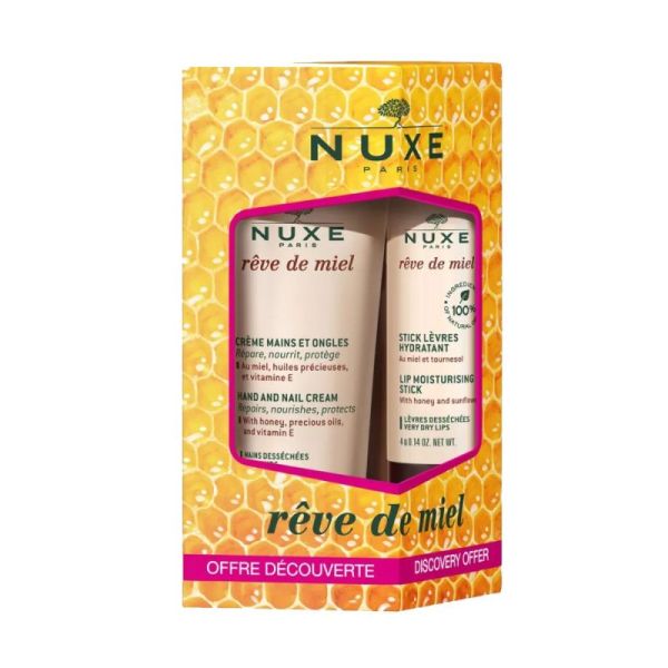 Nuxe Rêve De Miel Stick Lèvres 4g+ Crème Mains 30mL Offre Découverte