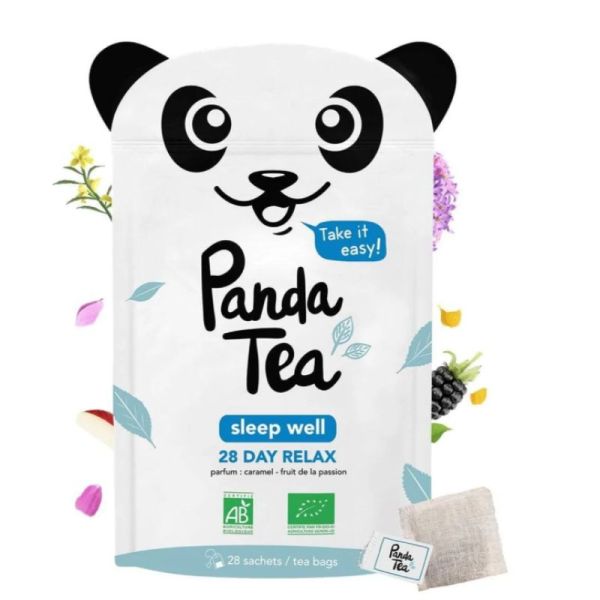 PANDA TEA SLEEP WELL 28 day relax caramel fruit de la passion