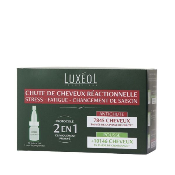 Luxeol Chute Cheveux Reactionnelle 2En1 14 Fioles