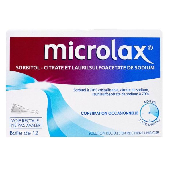Microlax Solution Unidose 12 lavements