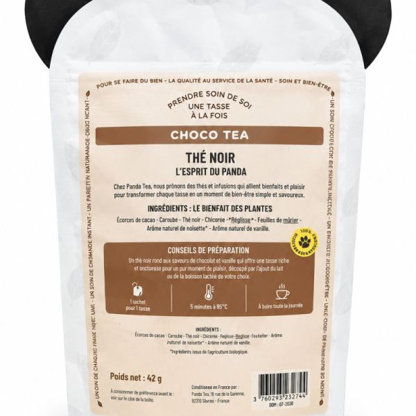 Panda Tea Choco Tea Thé Noir Chocolat Vanille