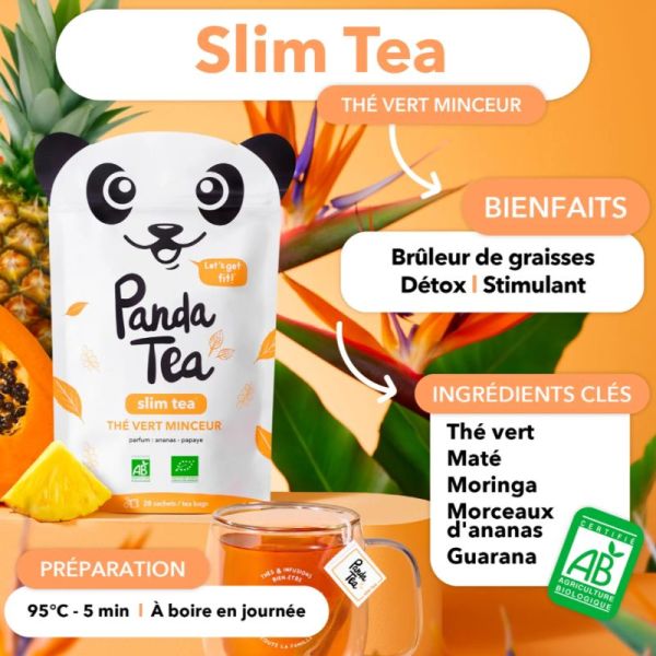 PANDA TEA SLIM TEA thé vert minceur ananas papaye