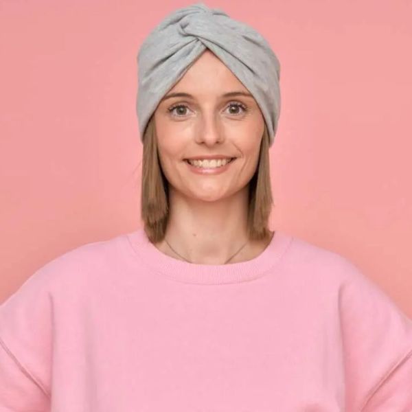 Les franjynes bonnet cross cina gris clair