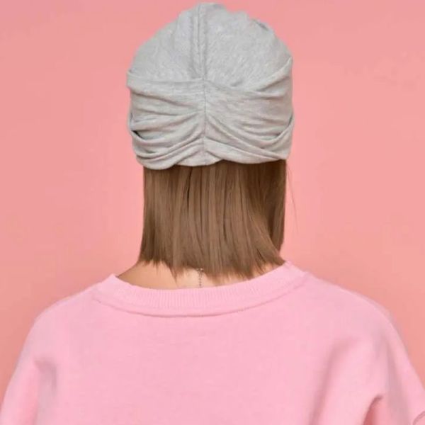 Les franjynes bonnet cross cina gris clair