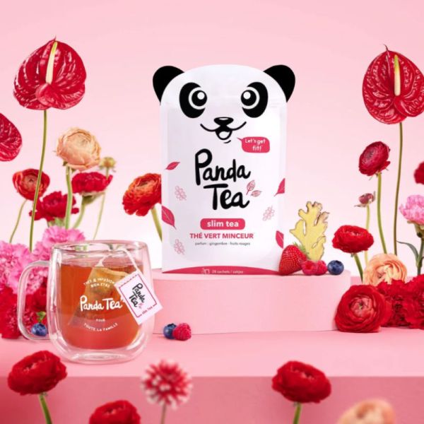 PANDA TEA Slim Tea thé vert minceur gingembre fruits rouges