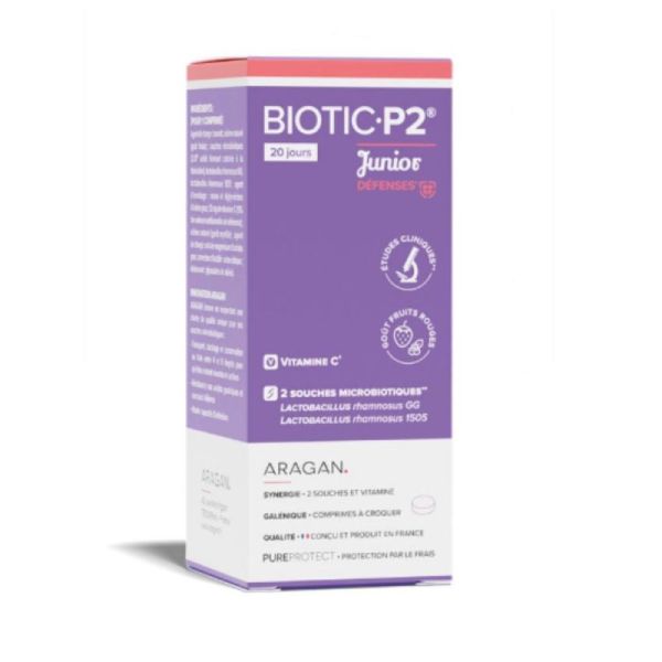 Aragan Biotic P2 Junior Défenses 20 Comprimés