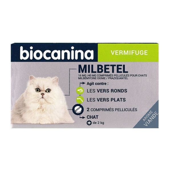 Biocanina Milbetel 16Mg/40Mg Chat 12 Comprimés